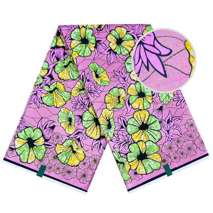 Embellished with gold fabric % cotton
