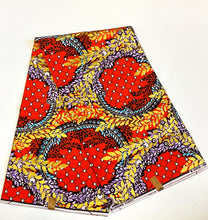 Load image into Gallery viewer, Gold Print African Wax Fabric

