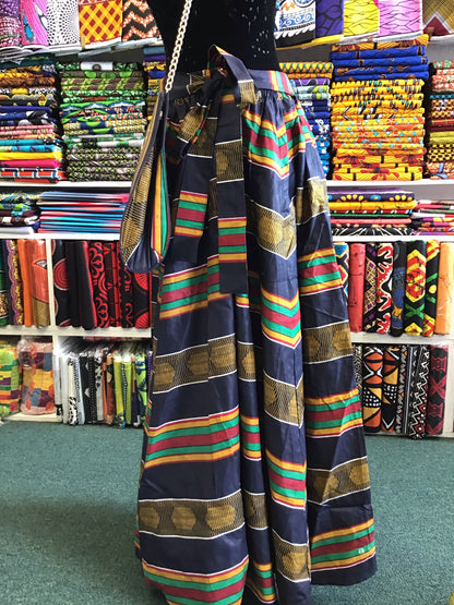 Maxi skirt-8 panel And clutch bag set