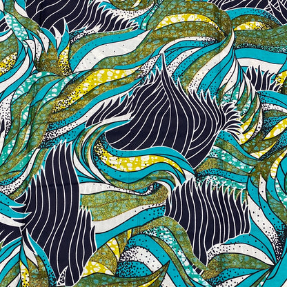 Embellished with gold 6 yards 100% cotton